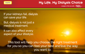 Screen shot of My Dialysis Choice dot org website